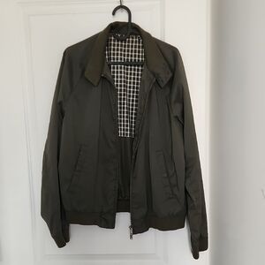 Uniqlo Mens Windbreaker Jacket Olive Green